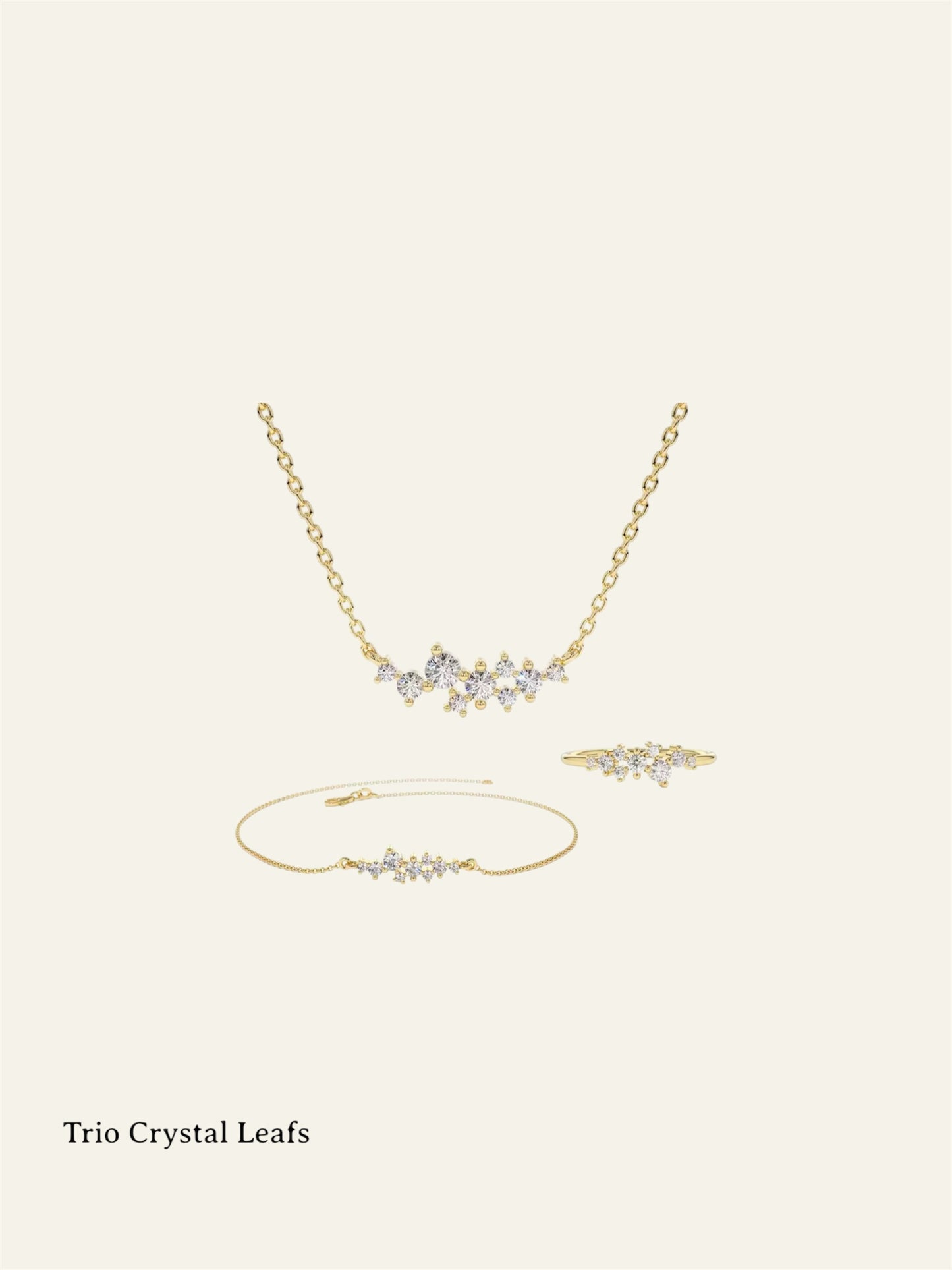 Trio Crystal Leafs